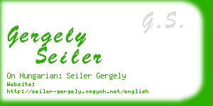 gergely seiler business card